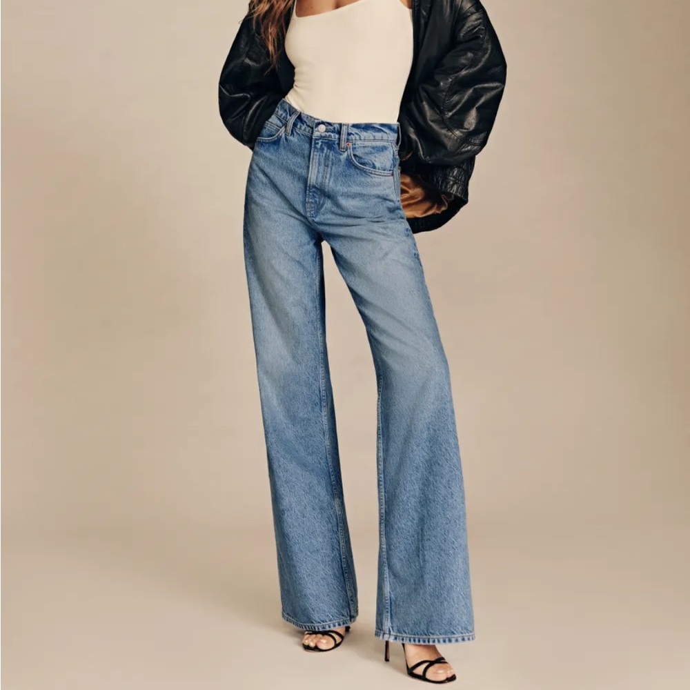 Reformation Cary High Rise Slouchy Wide Leg Jeans